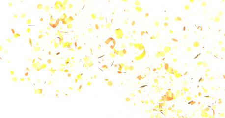 Radiant Revelry: Dynamic 3D Illustration of a Radiating gold Confetti Celebration