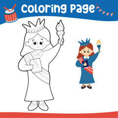 Coloring worksheet page. Educational printable coloring worksheet. Printable activity page for kids. Learning Game. Vector file.