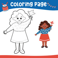 Coloring worksheet page. Educational printable coloring worksheet. Printable activity page for kids. Learning Game. Vector file.