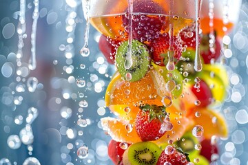 Fresh and Colorful: A Modern take on Traditional IV Therapy with a Vibrant Fusion of Fresh Fruits...