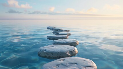 Stepping stones lead the way to a brighter future.