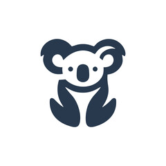 koala icon design logo vector template