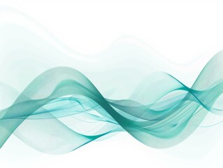 Abstract Green Wave Background, Modern Design Concept