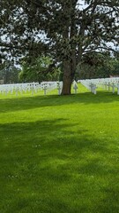 Fototapeta premium Colleville-Sur-Mer, France, Normandy. American Cemetery and Memorial and the Garden of the Missing