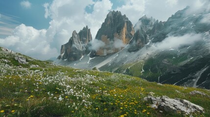 Mountain landscapes during the summer season