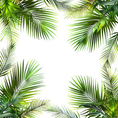 Fototapeta premium palm leaves isolated on white