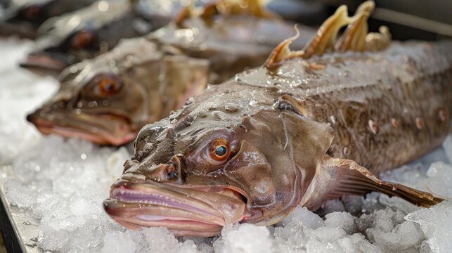 Atlantic sourced newly caught monkfish