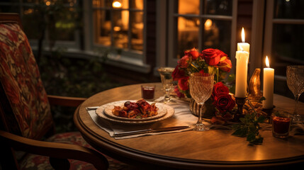 Romantic dinner date