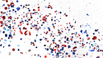Confetti -  Red Blue White Confetti Confetti Overlay