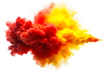Fototapeta premium red and yellow smoke