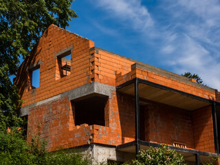 house made of ceramic block, brick walls