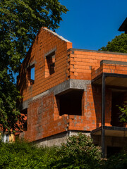 house made of ceramic block, brick walls