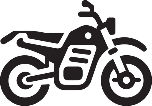 black motorcycle side view icon