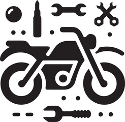 motorbike Vector icon illustration logotype color editable