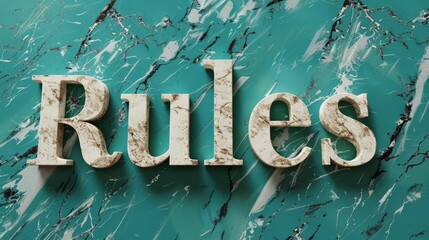 White Marble Policy and Regulation concept art poster.