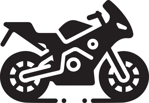 recommend clip art: motorbike Vector icon illustration logotype color editable