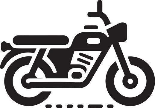 recommend clip art: motorbike Vector icon illustration logotype color editable