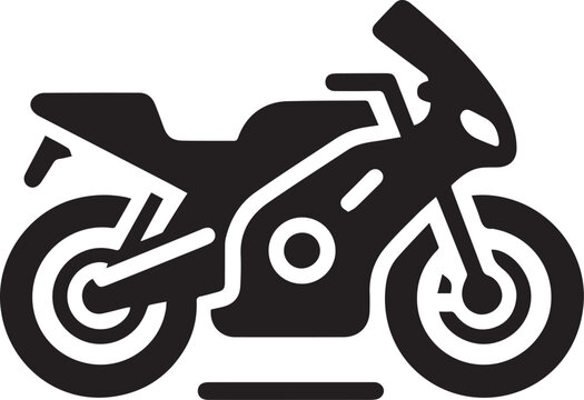 recommend clip art: motorbike Vector icon illustration logotype color editable