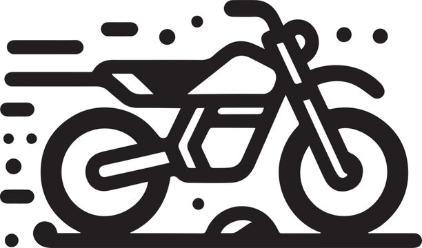 recommend clip art: motorbike Vector icon illustration logotype color editable