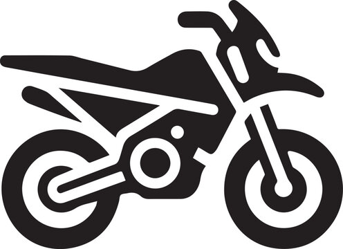 recommend clip art: motorbike Vector icon illustration logotype color editable