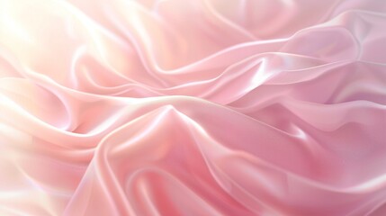 Fototapeta premium Beautiful Soft Pink Silk Fabric Generative AI