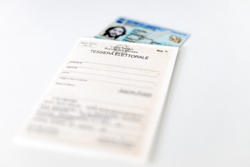 Italian Electoral Card (Tessera Elettorale) and an Identity Card (ID)