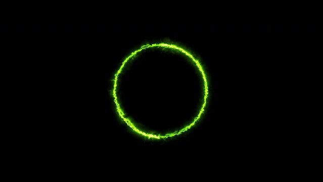 Kryptonite circle background, spectral glowing animation, and neon lines