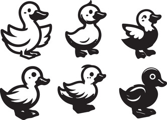 duck vector icon logo rubber duck sunglasses cartoon character illustration bird farm animal doodle symbol design 
