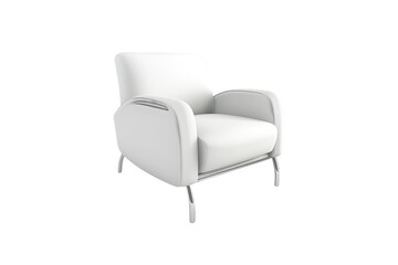 White chair isolated on transparent png background