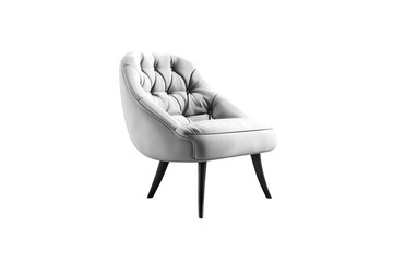 White chair isolated on transparent png background