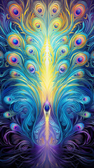 Abstract Image Pattern Background, Peacock, Texture, Wallpaper, Background, Cell Phone Cover and Screen, Smartphone, Computer, Laptop, 9:16 Format - PNG