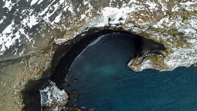 Deception Island, Antarctica. Inactive volcano