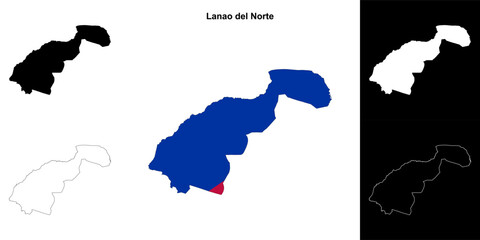 Lanao del Norte province outline map set