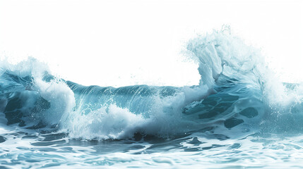 Obraz premium An ocean wave isolated on a white background