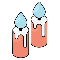 Modern design icon of candles