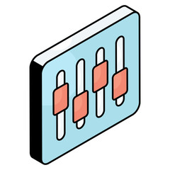 A colored design icon of volume equalizer 
