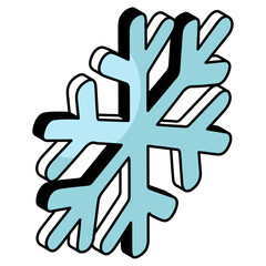 An icon design of snowflake