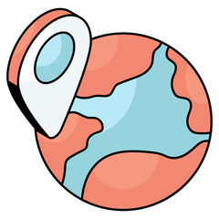 Creative design icon of global location 