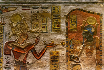ancient color egypt images on wall