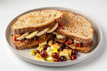 Delicious Banana Almond Butter Sandwich with Spicy Chipotle