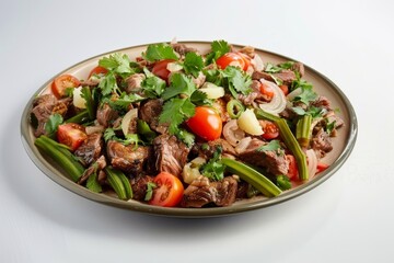 Mouthwatering Okra and Tomato Lamb Bamya Sensation