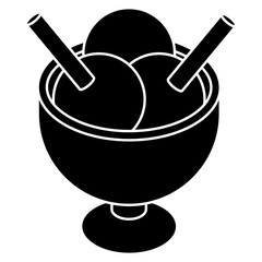 Modern design icon of ice cream bowl