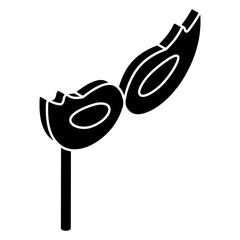 A beautiful design icon of masquerade mask