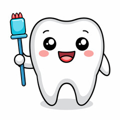 Dental Logo Icon Holding a Brush for Perfect Oral Health