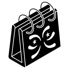 Premium design icon of winter calendar