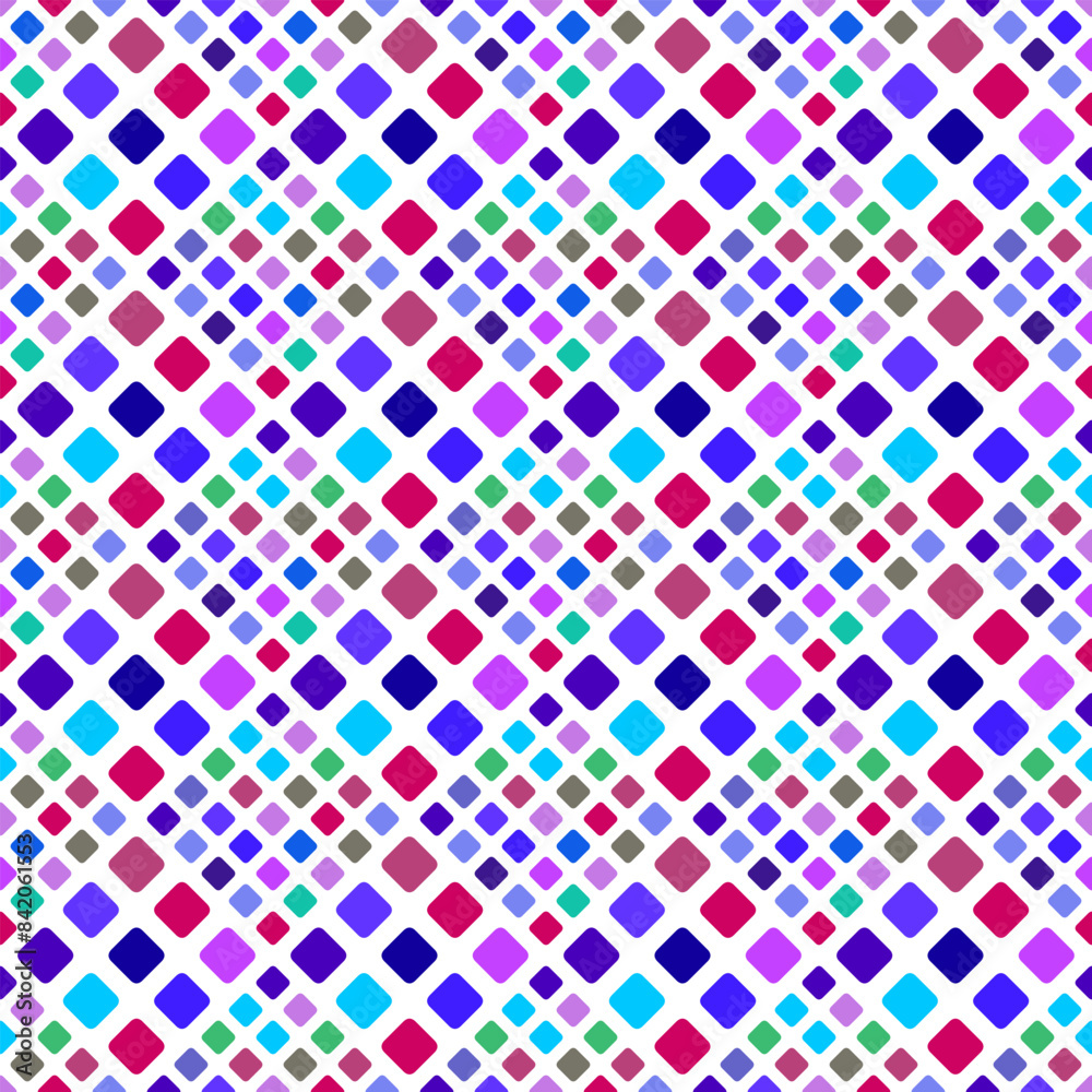 Poster abstract square pattern background - multicolor repeating geometrical vector graphic