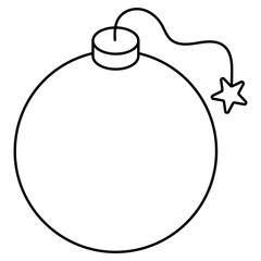 A beautiful design icon of bauble