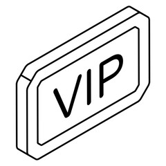 Premium design icon of vip pass