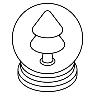 Modern design icon of snow globe