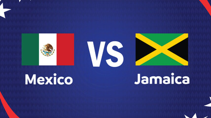 Mexico And Jamaica Match Flag American Football USA 2024 Abstract Design Logo Symbol American Football final Vector illustration